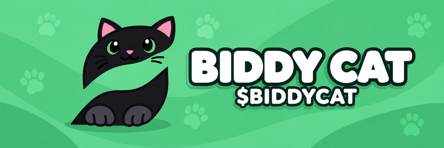BIDDY CAT banner — $BIDDYCAT